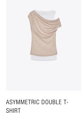 Zara asymmetrical double T-shirt